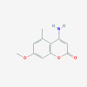 molecular formula C11H11NO3 B12847367 4-Amino-7-methoxy-5-methyl-2H-chromen-2-one 
