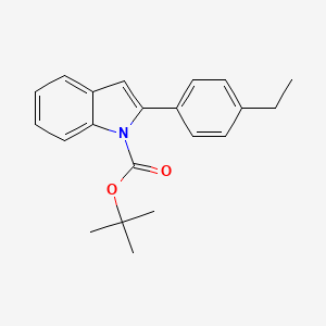 molecular formula C21H23NO2 B12847394 tert-Butyl 2-(4-ethylphenyl)-1H-indole-1-carboxylate 