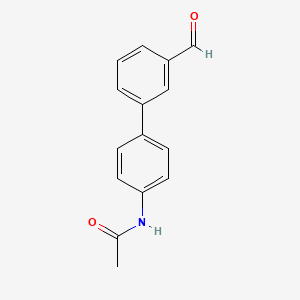 molecular formula C15H13NO2 B12847412 N-(3'-Formyl[1,1'-biphenyl]-4-yl)acetamide CAS No. 400750-50-7