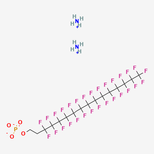 molecular formula C16H12F29N2O4P B12847419 Diammonium 3,3,4,4,5,5,6,6,7,7,8,8,9,9,10,10,11,11,12,12,13,13,14,14,15,15,16,16,16-nonacosafluorohexadecyl phosphate CAS No. 93857-47-7