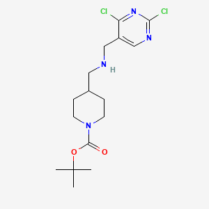 molecular formula C16H24Cl2N4O2 B12847428 tert-Butyl 4-((((2,4-dichloropyrimidin-5-yl)methyl)amino)methyl)piperidine-1-carboxylate 