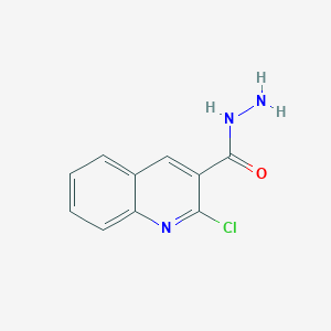 molecular formula C10H8ClN3O B12847495 2-Chloroquinoline-3-carbohydrazide 