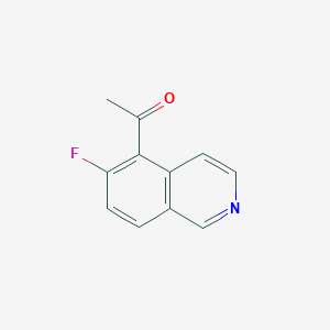 molecular formula C11H8FNO B12847565 1-(6-Fluoroisoquinolin-5-yl)ethan-1-one 