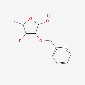molecular formula C12H15FO3 B12847597 2-O-Benzyl-3,5-dideoxy-3-fluoropentofuranose 