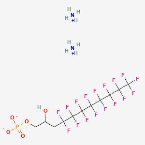 molecular formula C11H14F17N2O5P B12847618 Diammonium 4,4,5,5,6,6,7,7,8,8,9,9,10,10,11,11,11-heptadecafluoro-2-hydroxyundecyl phosphate CAS No. 94200-45-0