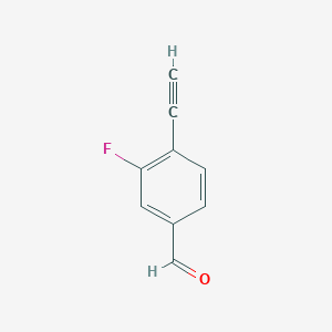 molecular formula C9H5FO B12847755 4-Ethynyl-3-fluorobenzaldehyde 