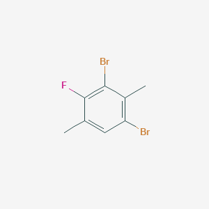 molecular formula C8H7Br2F B12847765 2,6-Dibromo-3-fluoro-p-xylene 