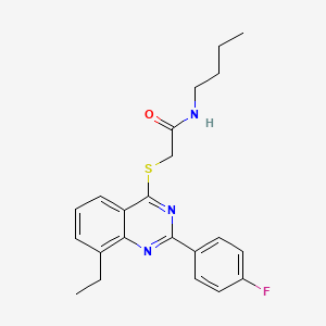 molecular formula C22H24FN3OS B12847857 N-Butyl-2-[[8-Ethyl-2-(4-Fluorophenyl)-4-Quinazolinyl]Thio]-Acetamide 