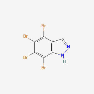 molecular formula C7H2Br4N2 B12847885 4,5,6,7-tetrabromo-1H-indazole 