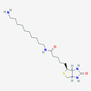 molecular formula C20H38N4O2S B12847960 N-(10-Aminodecyl)-5-((3aS,4S,6aR)-2-oxohexahydro-1H-thieno[3,4-d]imidazol-4-yl)pentanamide CAS No. 131699-07-5
