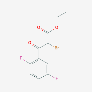 molecular formula C11H9BrF2O3 B12848006 Ethyl 2-bromo-3-(2,5-difluorophenyl)-3-oxopropanoate 