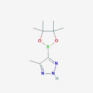 molecular formula C9H16BN3O2 B12848035 5-Methyl-4-(4,4,5,5-tetramethyl-1,3,2-dioxaborolan-2-yl)-1H-1,2,3-triazole 