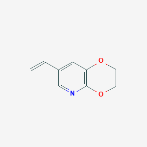 molecular formula C9H9NO2 B12848056 7-Vinyl-2,3-dihydro-[1,4]dioxino[2,3-b]pyridine 
