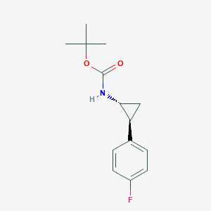 molecular formula C14H18FNO2 B12848062 Rel-tert-butyl ((1R,2S)-2-(4-fluorophenyl)cyclopropyl)carbamate 