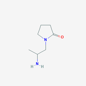 molecular formula C7H14N2O B1284807 1-(2-Aminopropyl)pyrrolidin-2-one CAS No. 388630-76-0