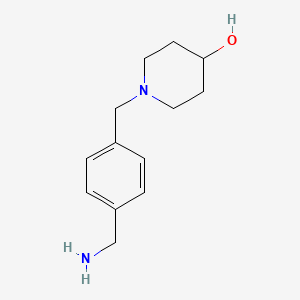 molecular formula C13H20N2O B1284808 1-{[4-(Aminomethyl)phenyl]methyl}piperidin-4-ol CAS No. 887588-67-2