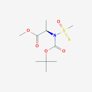 molecular formula C10H19NO5S2 B12848086 Methyl N-(tert-butoxycarbonyl)-N-(methylsulfonothioyl)-D-alaninate 