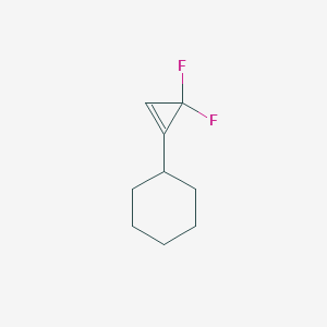 molecular formula C9H12F2 B12848089 (3,3-Difluoro-1-Cyclopropen-1-Yl)Cyclohexane 