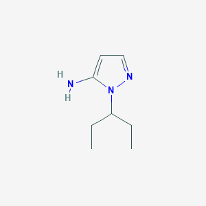 molecular formula C8H15N3 B1284818 1-(1-Ethylpropyl)-1H-pyrazol-5-amine CAS No. 90206-24-9