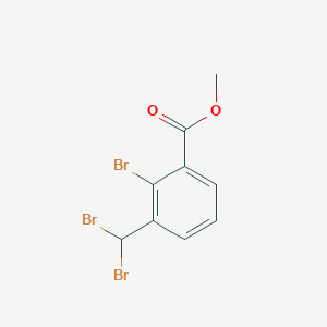molecular formula C9H7Br3O2 B12848240 Methyl 2-bromo-3-(dibromomethyl)benzoate 
