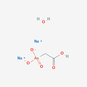 molecular formula C2H5AsNa2O6 B12848262 Disodium 2-hydrogen arsonatoacetate hydrate 