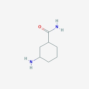 molecular formula C7H14N2O B1284829 3-Aminocyclohexane-1-carboxamide CAS No. 953750-05-5