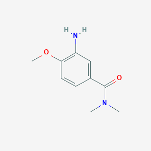 molecular formula C10H14N2O2 B1284832 3-amino-4-methoxy-N,N-dimethylbenzamide CAS No. 953888-49-8