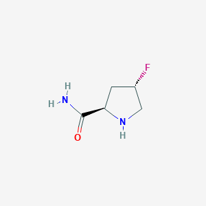 molecular formula C5H9FN2O B12848324 (2R,4S)-4-Fluoropyrrolidine-2-carboxamide 