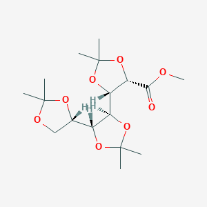 molecular formula C17H28O8 B12848393 methyl (4S,5S)-5-[(4S,5R)-5-[(4S)-2,2-dimethyl-1,3-dioxolan-4-yl]-2,2-dimethyl-1,3-dioxolan-4-yl]-2,2-dimethyl-1,3-dioxolane-4-carboxylate 