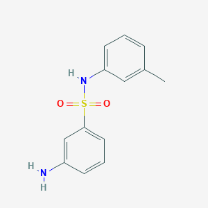 molecular formula C13H14N2O2S B1284847 3-Amino-N-(3-methylphenyl)benzenesulfonamide CAS No. 953888-95-4