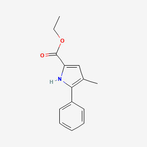 molecular formula C14H15NO2 B12848480 Ethyl 4-methyl-5-phenyl-1H-pyrrole-2-carboxylate 