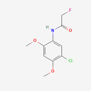 molecular formula C10H11ClFNO3 B12848486 Acetanilide, 5'-chloro-2',4'-dimethoxy-2-fluoro- CAS No. 23554-60-1