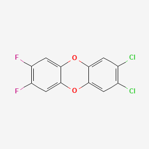 molecular formula C12H4Cl2F2O2 B12848613 2,3-Dichloro-7,8-difluorodibenzo-P-dioxin CAS No. 50585-42-7