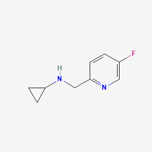 molecular formula C9H11FN2 B12848669 N-((5-Fluoropyridin-2-YL)methyl)cyclopropanamine 