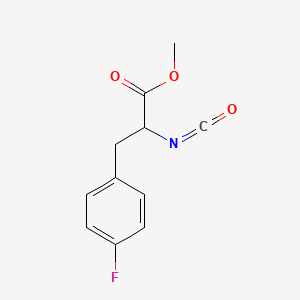 molecular formula C11H10FNO3 B12848678 Methyl 3-(4-fluorophenyl)-2-isocyanatopropionate 