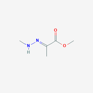 molecular formula C5H10N2O2 B12848739 2-(Methylhydrazono)-propanoic acid methyl ester 