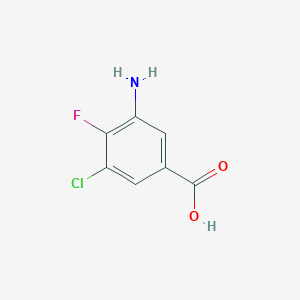 molecular formula C7H5ClFNO2 B12848814 3-Amino-5-chloro-4-fluorobenzoic acid 
