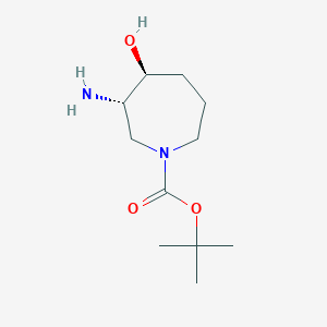 molecular formula C11H22N2O3 B12848818 tert-Butyl (3S,4S)-3-amino-4-hydroxyazepane-1-carboxylate 
