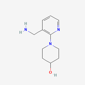 molecular formula C11H17N3O B1284882 1-[3-(Aminomethyl)-2-pyridinyl]-4-piperidinol CAS No. 954271-42-2