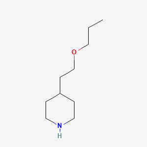 molecular formula C10H21NO B12848835 2-(4-Piperidinyl)ethyl propyl ether 