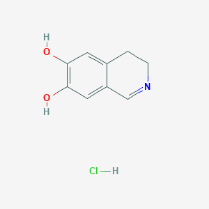 molecular formula C9H10ClNO2 B12848837 3,4-Dihydroisoquinoline-6,7-diol hydrochloride 