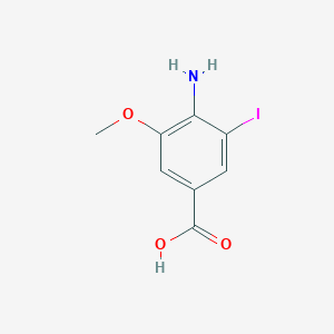 molecular formula C8H8INO3 B12848866 4-Amino-3-iodo-5-methoxybenzoic acid 