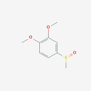 molecular formula C9H12O3S B12848869 3,4-Dimethoxyphenylmethylsulfoxide CAS No. 38417-24-2