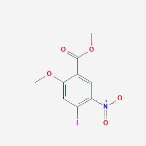 molecular formula C9H8INO5 B12848898 Methyl 4-iodo-2-methoxy-5-nitrobenzoate 