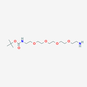 molecular formula C15H32N2O6 B128489 tert-Butyl (14-amino-3,6,9,12-tetraoxatetradecyl)carbamate CAS No. 811442-84-9