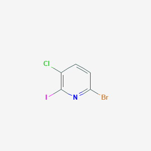 molecular formula C5H2BrClIN B12848973 6-Bromo-3-chloro-2-iodopyridine 