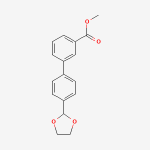 molecular formula C17H16O4 B12848992 Methyl 4'-(1,3-dioxolan-2-yl)[1,1'-biphenyl]-3-carboxylate 