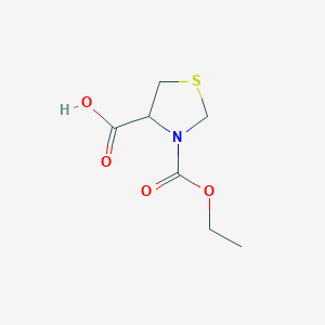 molecular formula C7H11NO4S B128490 3-(Ethoxycarbonyl)thiazolidine-4-carboxylic acid CAS No. 127657-29-8