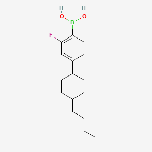 molecular formula C16H24BFO2 B12849018 B-[4-(4-Butylcyclohexyl)-2-fluorophenyl]boronic acid CAS No. 1400809-85-9