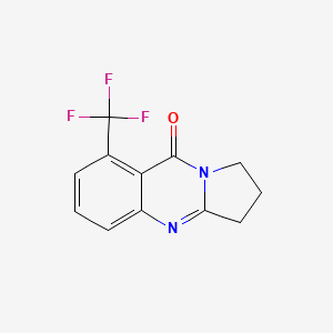 molecular formula C12H9F3N2O B12849051 2,3-Dihydro-8-(trifluoromethyl)pyrrolo[2,1-b]quinazolin-9(1H)-one 